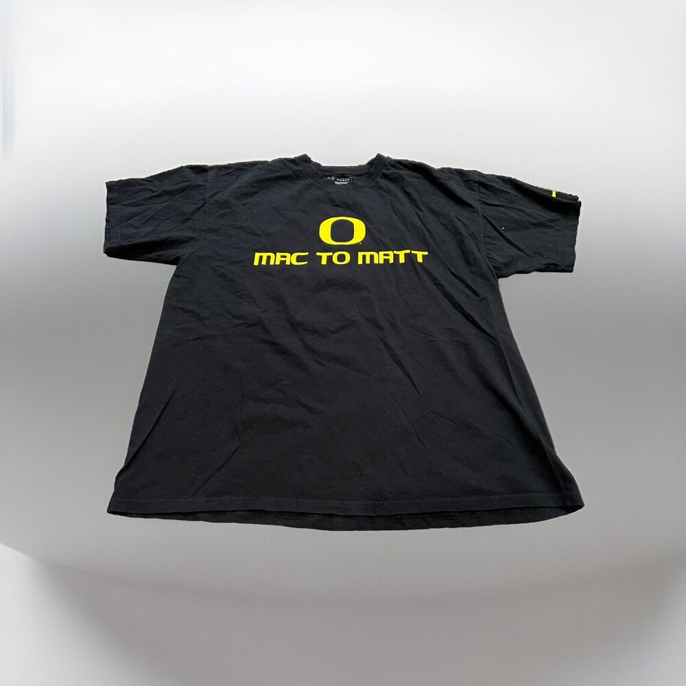 Vtg Nike Mens Black Oregon Ducks Mac 2 Matt GoDunks.Net Short Sleeve T-Shirt XL